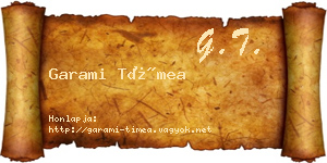 Garami Tímea névjegykártya